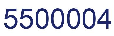 Number 5500004 blue image