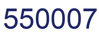 Number 550007 blue image