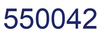 Number 550042 blue image
