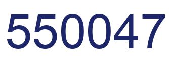 Number 550047 blue image