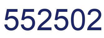 Number 552502 blue image