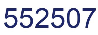 Number 552507 blue image