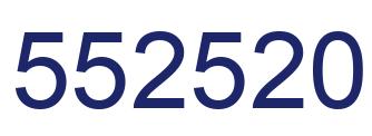 Number 552520 blue image