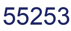 Number 55253 blue image