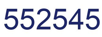 Number 552545 blue image