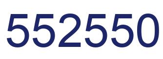 Number 552550 blue image