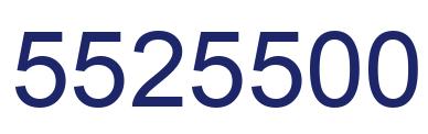 Number 5525500 blue image