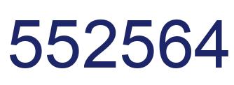 Number 552564 blue image