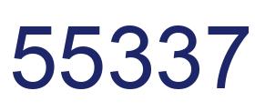 Number 55337 blue image