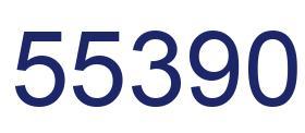 Number 55390 blue image