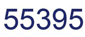 Number 55395 blue image