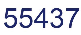 Number 55437 blue image