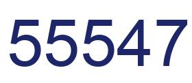 Number 55547 blue image