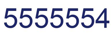 Number 5555554 blue image