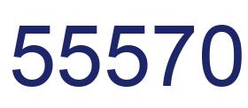 Number 55570 blue image