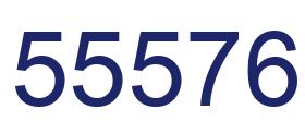 Number 55576 blue image
