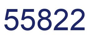 Number 55822 blue image