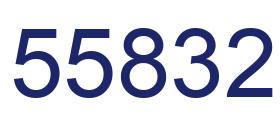 Number 55832 blue image