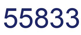 Number 55833 blue image