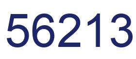Number 56213 blue image