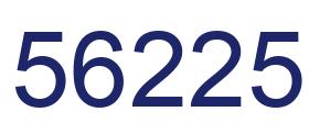 Number 56225 blue image