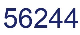 Number 56244 blue image