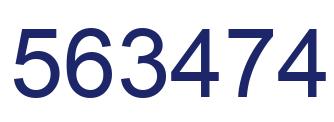 Number 563474 blue image