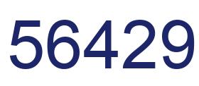 Number 56429 blue image