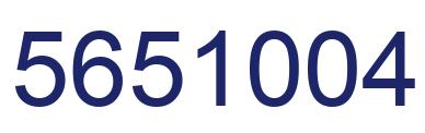 Number 5651004 blue image