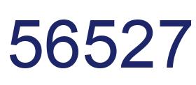 Number 56527 blue image