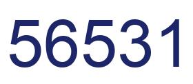 Number 56531 blue image