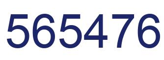 Number 565476 blue image