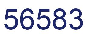 Number 56583 blue image