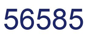 Number 56585 blue image