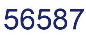 Number 56587 blue image