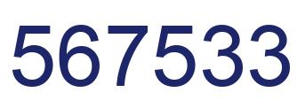 Number 567533 blue image