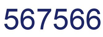 Number 567566 blue image