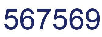 Number 567569 blue image