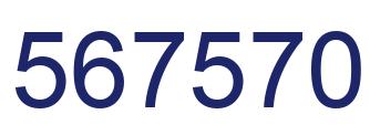 Number 567570 blue image