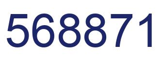 Number 568871 blue image