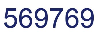 Number 569769 blue image