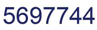 Número 5697744 imagen azul