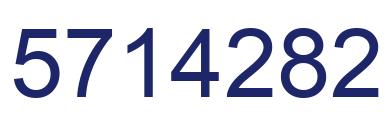 Number 5714282 blue image