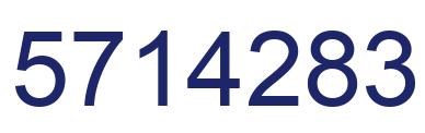 Number 5714283 blue image
