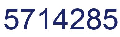 Number 5714285 blue image
