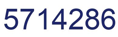 Number 5714286 blue image