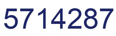 Number 5714287 blue image