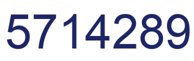 Number 5714289 blue image