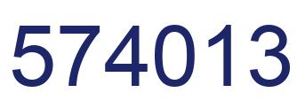 Number 574013 blue image