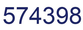 Number 574398 blue image